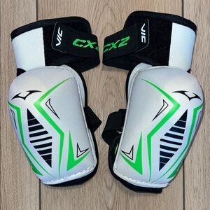 VIC CX2 White and Green Protective Elbow Pads